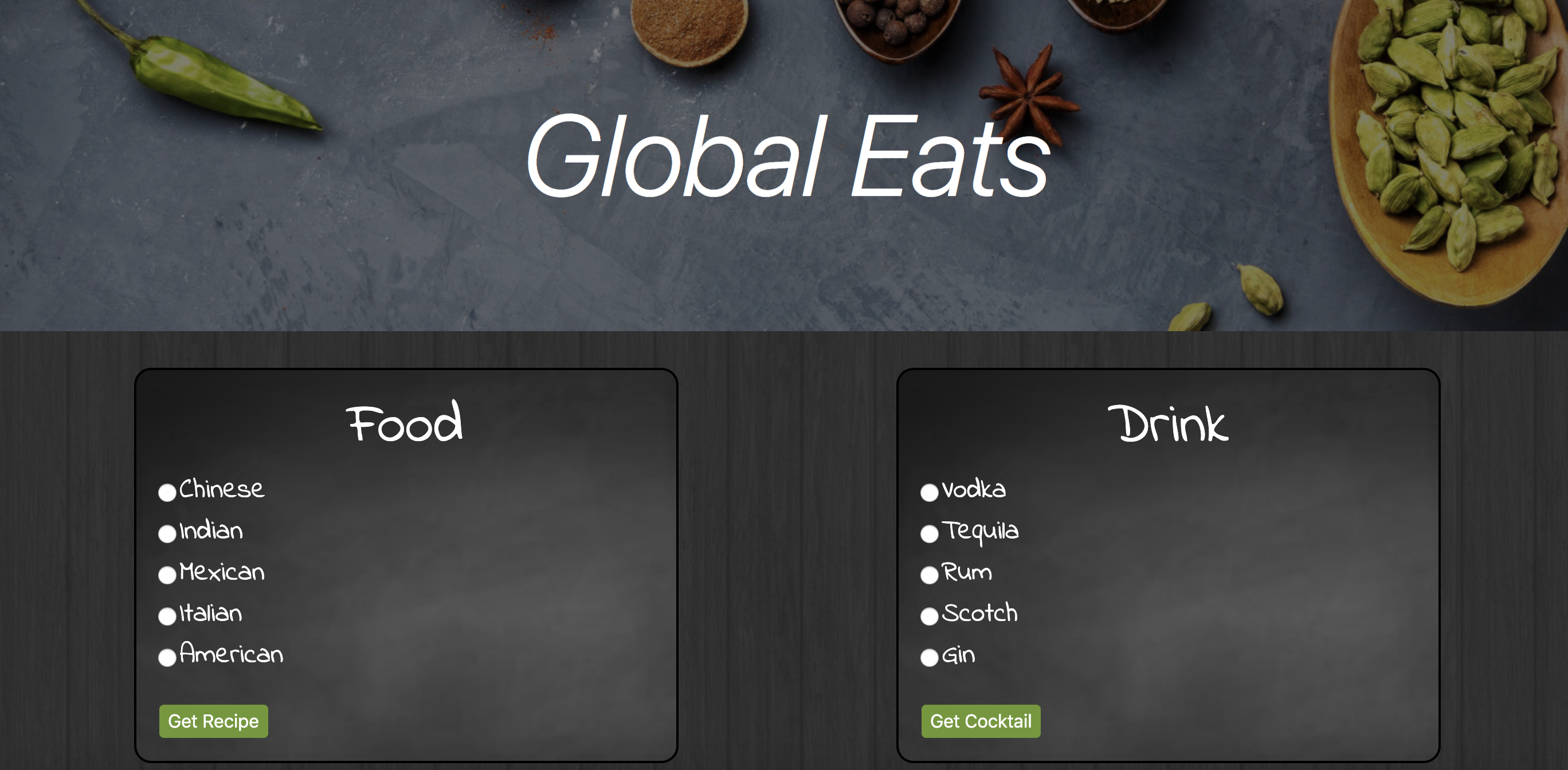Global Eats Application